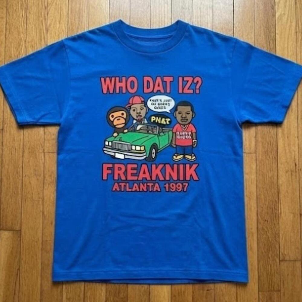 Baby Milo Freaknik Atlanta T Shirt Who Dat Iz Bape Graphic Tee Royal Blue